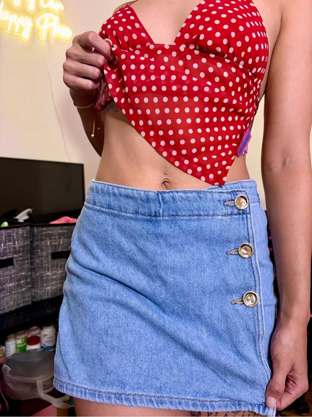 💙 Zara Denim Wrap Skort 💙